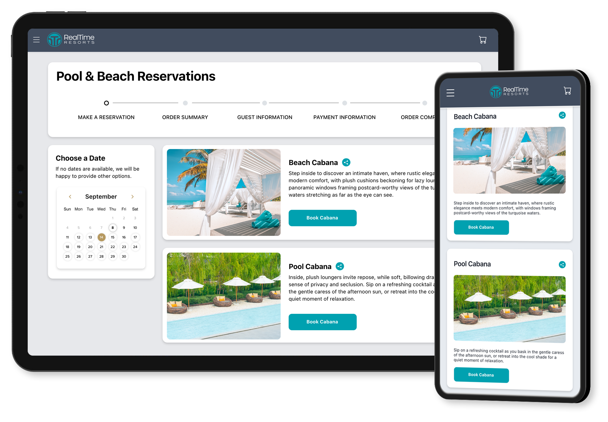 User Interface for Restaurant Reservation Management