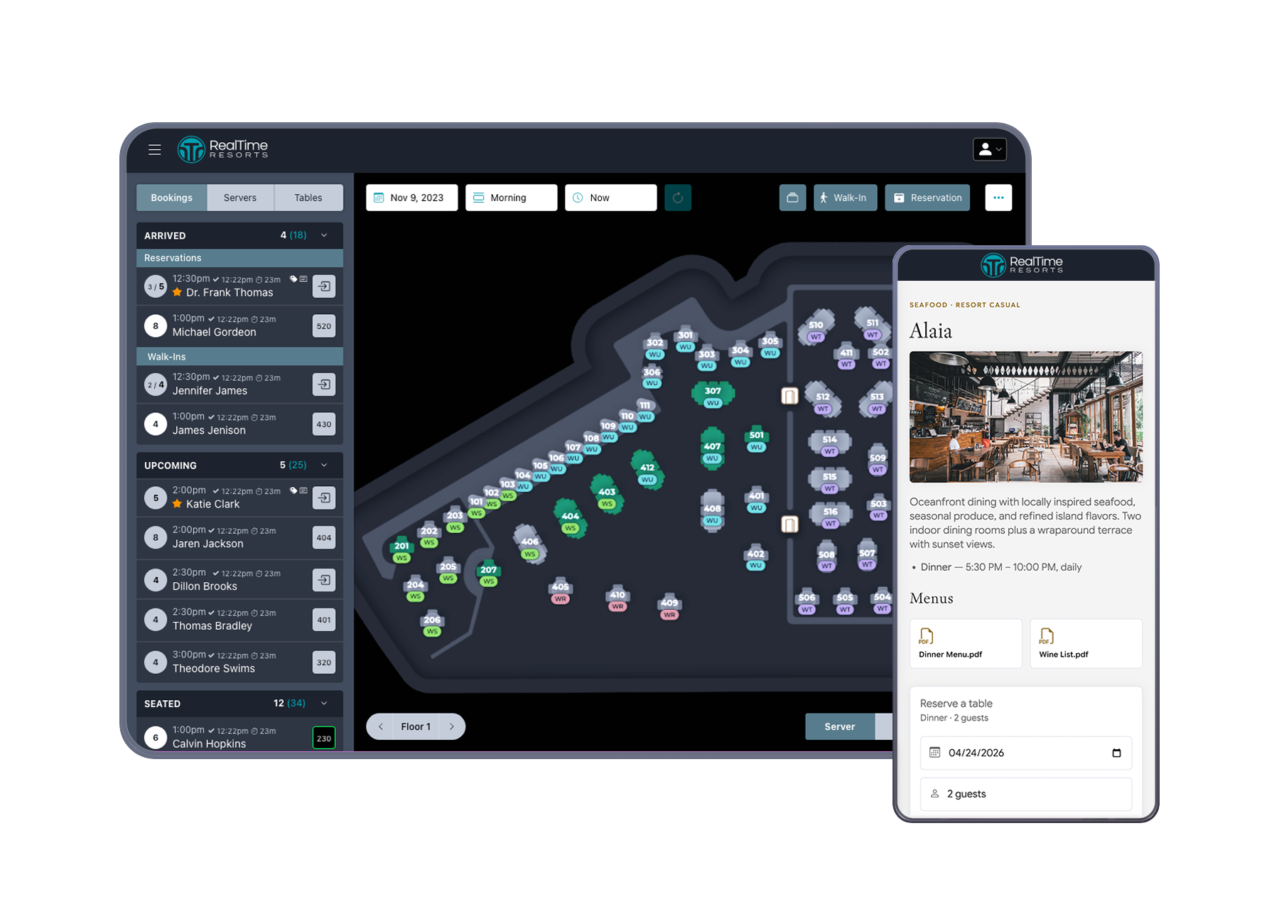 Restaurant-UI User Interface for Restaurant Reservation Management